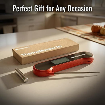 0.5 Sec Instant Read Meat Thermometer Digital with ±0.5℉ Precision, Food Thermometer for Cooking Kitchen Gadgets, Oven Grill Candy BBQ Essentials Accessories, Gifts for Him Dad Men Birthday, Red - Image 9