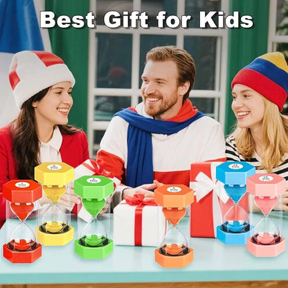 20 Minute Hourglass Sand Timer, Plastic Hexagon Hourglass Sand Clock 20 Min, Reloj De Arena 20 Minutos,Unbreakable Green Hour Glass Sandglass for Classroom Games Kitchen (Red)
