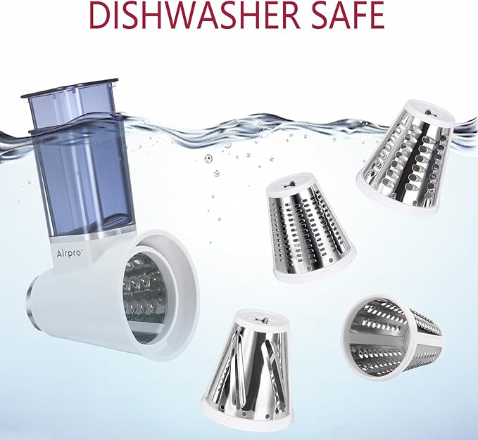 Slicer Shredder Attachment for Kitchenaid Stand Mixer, Salad Machine with Vegetable Slicer, Salad Maker, Food Slicers Cheese Grater Attachments for Kitchenaid Mixer Dishwasher Safe By Airpro,Blue - Image 7