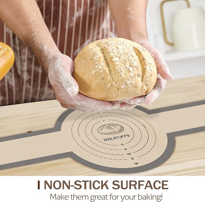 Koolstuffs Silicone Bread Sling for Dutch Oven, 2 PCS Non-Stick & Easy Clean Reusable Sourdough Mat, Sourdough Bread Baking Supplies, Tools ＆ Accessories - Image 2