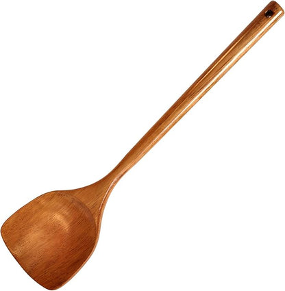 FJNATINH Wooden Spatula with Long Handle for Cooking Kitchen Cookware by HOMEKITCHENTOOL