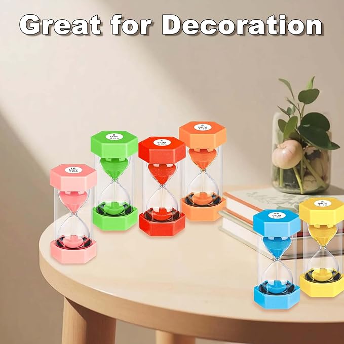Hourglass Sand Timer 1 Minute, Unbreakable Hourglass Sand Clock, Plastic SandWatch 1 Min, Reloj De Arena 1 Minutos, Colorful Hour Glass Sandglass for Classroom Games(Blue)