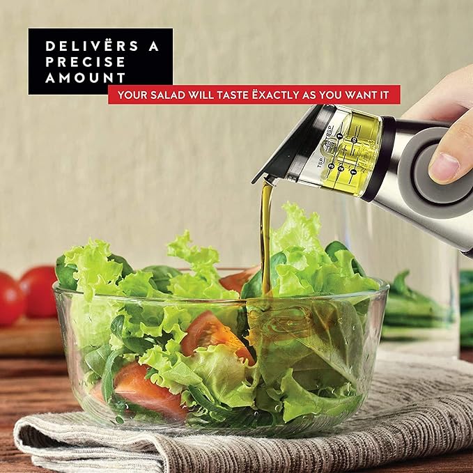 DWËLLZA KITCHEN Olive Oil Dispenser Bottle For Kitchen Set 6 oz Sprayer For Cooking and Glass 17 Oz. Cooking Pour Dispenser With Measurements for Cooking, Airfryer, Salad & BBQ - Image 7