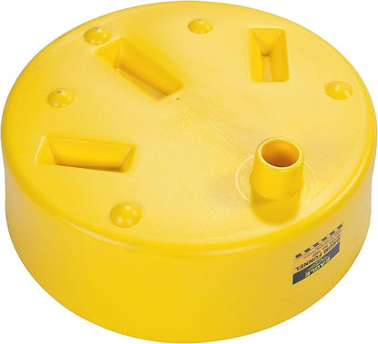 Eagle 1660 Drum Funnel – 18" Diameter, Yellow HDPE, Fits 30 & 55 Gallon Drums, 6" Side Walls to Reduce Splashing, Spout Fits 2" NPT Bung, Durable & Chemical-Resistant – Made in the USA - Image 3
