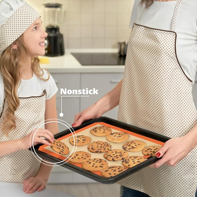 Silicone Baking Mat Set of 3, Silicone Baking Mats Cookie Sheet, Non-Stick Mats for Baking, Easy Clean & Reusable Oven Baking Sheet for Making Macaroons, Cookies - Image 2