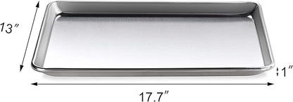 New Star Foodservice Commercial-Grade 18-Gauge Aluminum Sheet Pan/Bun Pan (13 L x18 W x1 H (Half Size) Measure Oven) - Image 3