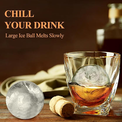 Round Ice Cube Mold,1.8 INCH x 8,Ice Ball Maker Mold | Round Ice Cube Trays for Freezer,Whiskey Ice Cubes Mold,Circle Ice Cube Tray with Lid,Ice Trays-Ice molds for Whiskey,Cocktails
