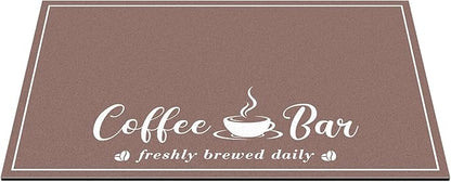 CooRug Absorbent Coffee Mat, Fashion Dish Drying Mat for Kitchen Counter Coffee Bar Accessories Espresso Machine Dish Rack 16" x 24" Brown - Image 9