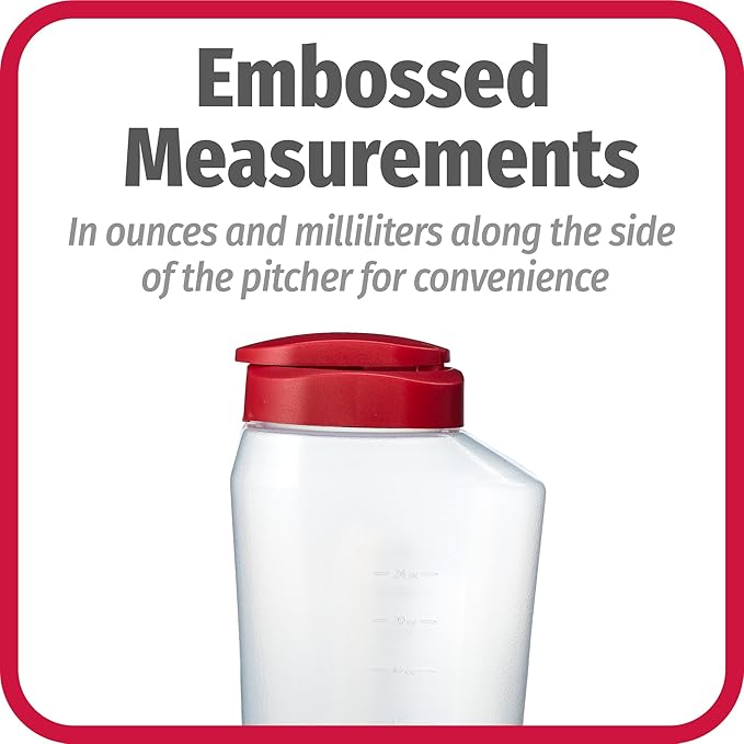 GoodCook 1 Quart Bottle – BPA Free Mixing Pitcher with Lid, Snap Lock Easy Pour Lid, Drink Containers for Fridge, Liquid Storage Container, Jugs for Drinks, Plastic Bottles with Lids - Image 7