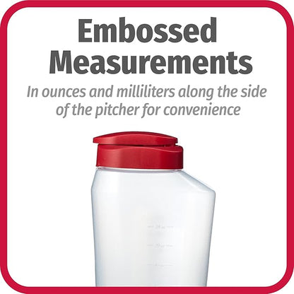 GoodCook 1 Quart Bottle – BPA Free Mixing Pitcher with Lid, Snap Lock Easy Pour Lid, Drink Containers for Fridge, Liquid Storage Container, Jugs for Drinks, Plastic Bottles with Lids - Image 7