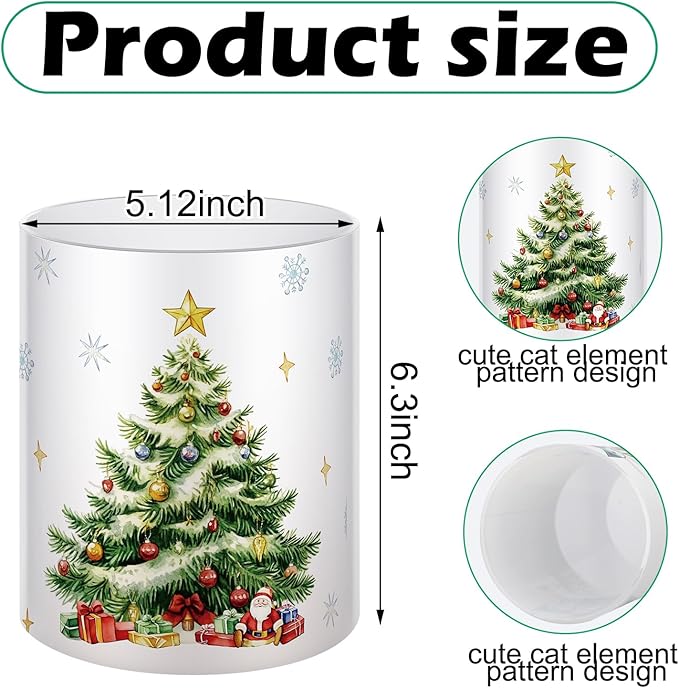 WILLBOND Christmas Tree Kitchen Decor Acrylic Kitchen Utensil Holder Crock Spoon Organizer for Countertop Table Decor Coffee Spoon Holder Jar for Cooking Tools