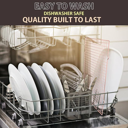 Briout Cooling Rack for Baking, 2-Pack 16x10 Inches Baking Rack, Thick Wire Cookie Rack for Cooking, Roasting, Grilling, Drying, Oven Safe, Fits Half Sheet Pan, Rose Gold - Image 5