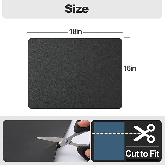 Ecotrim - Dish Drying Mat for Kitchen Counter | Coffee Bar Mat for Countertops | Heat Resistant Drainer Mat with Non-slip Rubber Backed | Hide Stain Kitchen Absorbent Draining Mat | Black 16"x18" - Image 6