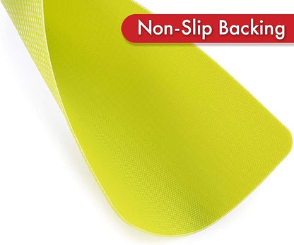Dexas Heavy Duty Cutting Board Grippmat, Flexible Cutting Boards for Kitchen, Set of 4, Non Slip Plastic Board Cutting Mat 5.5 by 8 Inches Gray, Red, White and Green Set, Kitchen Gadgets