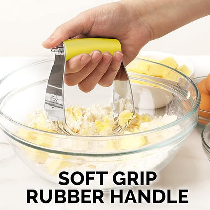 Zulay Kitchen Dough Blender - Stainless Steel Pastry Cutter, Heavy Duty Dough Cutter With Blades, Pastry Blender And Butter Cutter - Pastry Cutter For Baking (Yellow) - Image 5