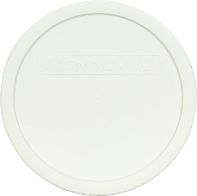 CorningWare FS5 1.5qt Round French White Casserole Dish & F-5-PC 1.5qt French White Plastic Lid