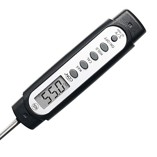 CDN ProAccurate® Waterproof Digital Thermometer with Protective Sheath, Easy to Read Display, 2.75" Stem with Thin Tip, Black/White (Q2-450X) - Image 2