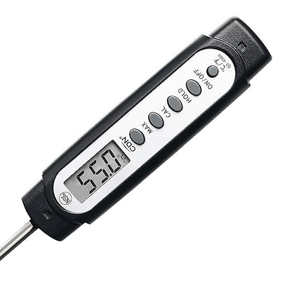 CDN ProAccurate® Waterproof Digital Thermometer with Protective Sheath, Easy to Read Display, 2.75" Stem with Thin Tip, Black/White (Q2-450X) - Image 2