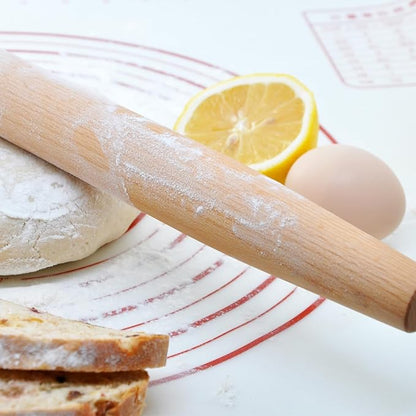 Wooden French Rolling Pin for Baking and Pastry (beech wood, 16 inches) - Image 2