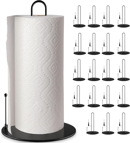 20Pack Paper Towel Holder,Bulk Black Paper Towel Holder Stand Countertop for Kitchen by QualityEfficiency