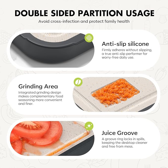 Sumzzz Titanium Cutting Board for Kitchen, Cutting Board Double Sided Food Grade, Pure Titanium/PP, Easy to Clean Large Size 16”×10” - Image 6