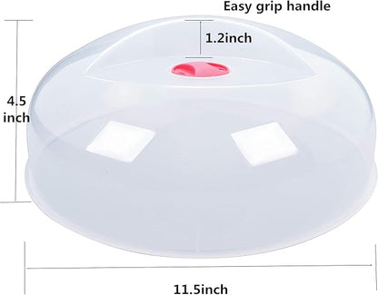 Large Microwave Cover for Food Easy Grip Microwave Splatter Cover Guard Lid with Steam Vent and BPA Free & 11.5 Inch, Dishwasher Safe - Image 4