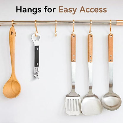 Anyongora 2-in-1 Can Punch Opener & Bottle Opener, Can Opener, Stainless Steel, Non-Slip Handle, Compact 6.1", For Traditional Cans (No Pull-Tab) & Pry-Off Bottle Caps