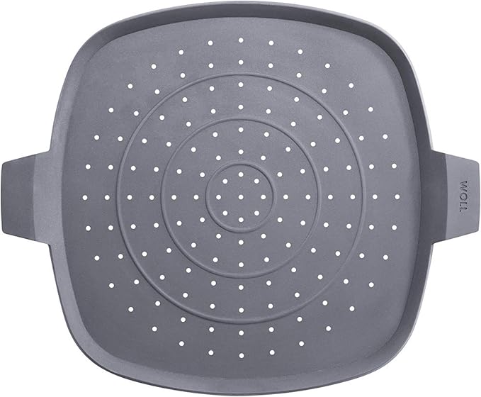 Woll Silicone Nonstick Square Splatter Guard & Trivet, 11", Gray