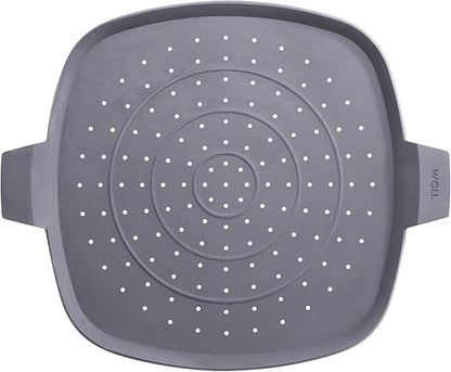 Woll Silicone Nonstick Square Splatter Guard & Trivet, 11", Gray