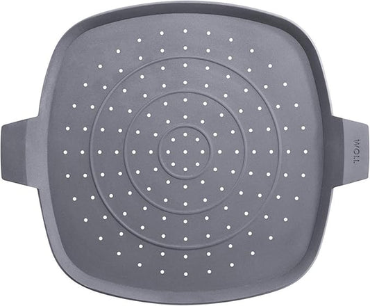 Woll Silicone Nonstick Square Splatter Guard & Trivet, 11", Gray