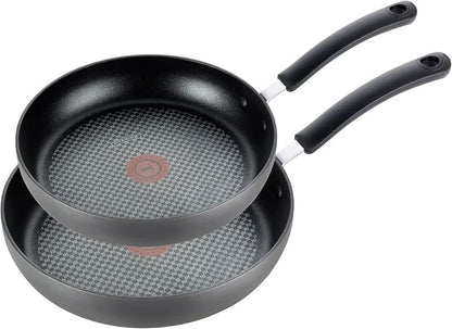 T-fal Ultimate Hard Anodized Nonstick Fry Pan Set 2 Piece, 10, 12 Inch, Oven Broiler Safe 400F, Cookware, Pots and Pans Set Non Stick, Kitchen Frying Pans, Cooking Skillets, Dishwasher Safe, Grey by T-falbrand