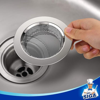 MR.SIGA Kitchen Sink Strainer, Stainless Steel Sink Drain Strainer, Dishwasher Safe, Outer Diameter 4.4 inch/11.2cm, Inner Diameter 3 inch/7.6cm, Pack of 3 - Image 7