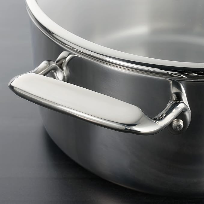Tramontina Tri-Ply Clad Stainless Steel 6-Quart Saute Pan with Glass Lid, Induction-Ready Cooking Pan, Dishwasher-Safe, NSF-Certified - Image 6
