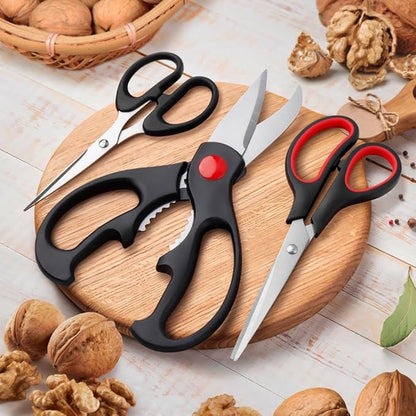 Kitchen Shears Set - QtoiKce Kitchen Scissors 3 Pack All Purpose Poultry Shears,Stainless Steel Sharp Utility Cooking Scissors for Home - Image 6