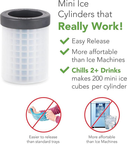 Tovolo Mini Ice Cylinder- Squeeze & Release- Set of 2, 1000422, Gray - Image 4