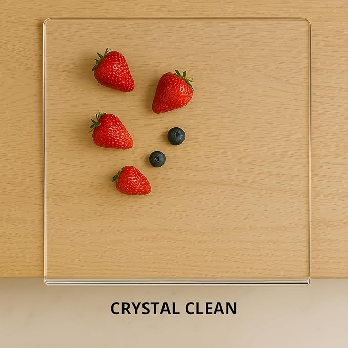 Acrylic Cutting Board with Counter Lip, Clear Cutting Boards for Countertop Protector, Non-Slip Cutting Board for Kitchen Counter, Aesthetic Kitchen Decor Gadgets House Warming Gifts(16.1"x12.5") - Image 8