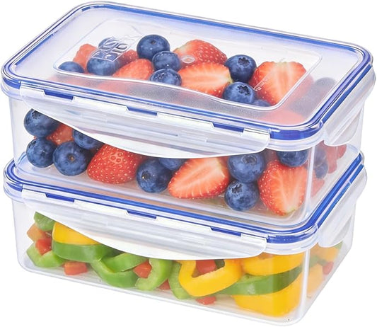 KIGI Reusable Meal Prep Containers with Lids, Airtight Food Storage Containers Set, Leak-proof for Food, Microwave, Freezer & Dishwasher Safe, 38.9Oz / 4.8 Cup, 4 Piece Set