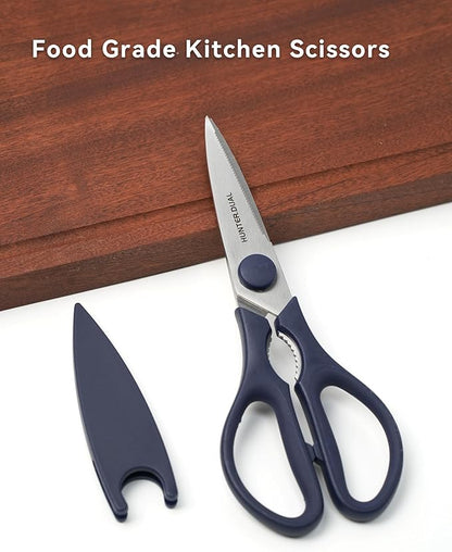Kitchen Scissors for Food, HUNTER.DUAL Heavy Duty Come Apart Poultry Shears for Cooking, All Purpose for Cutting Chicken, Meat, Fish & Vegetables (Blue, 8.35 Inch) - Image 7