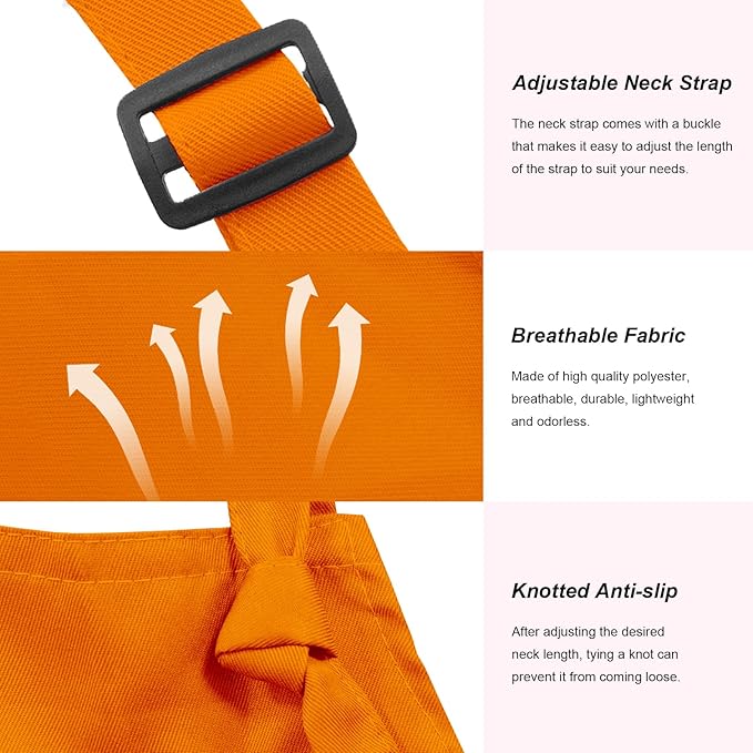15 Pcs Adult Aprons Bulk with Pockets Adjustable Bib Chef Apron for Women Men Painting Cooking Crafting (S/L) - Image 3