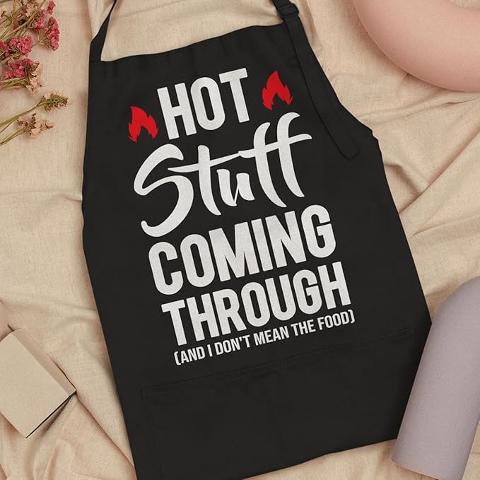 SANDJEST Funny Mens Aprons with Pockets for BBQ Grilling Cooking Grandpa Husband Apron for Birthday Christmas Father's Day