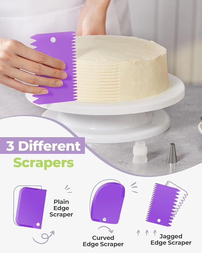 Kootek 32-Piece Piping Bags and Tips Set with 24 Icing Piping Tips, 2 Reusable Pastry Bags 12 Inch, Reusable Piping Icing Bags and Tips, Cake Decorating Kit for Frosting Cookie, Cupcake - Image 3