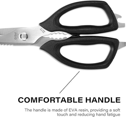 Kitchen Scissors Come Apart Kitchen Shears for Food Heavy Duty Shears for Chicken Bone Nutcracker Bottle Can Opener Shears with Premium Stainless Steel Scissors 02B