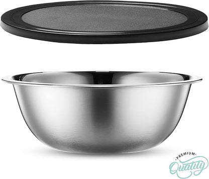 WHYSKO Stainless Steel Mixing Bowl Set, 10 Piece Stainless Steel Mixing Bowls with Lids Set for Food Prep Storage and Serving, Dishwasher Safe for Kitchen Baking Cooking, Silver - Image 7