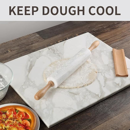 Koville Marble Rolling Pin, Non-Stick African Stone Polished Dough Roller, Pasta, Dumpling, Ravioli, Fondant, Pie Crust, Kitchen Baking Pastry Tools(Namib Fantasy) - Image 6