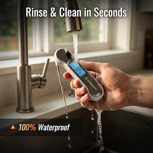 0.5 Sec Instant Read Meat Thermometer Digital with ±0.5℉ Precision, Food Thermometer for Cooking Kitchen Gadgets, Oven Grill Candy BBQ Essentials Accessories, Gifts for Him Dad Men Birthday, White - Image 7