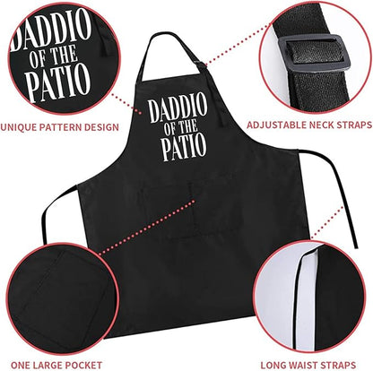 ZOORON Funny Cooking Chef Apron with Pockets BBQ Kitchen Work Aprons Birthday Father’s Day Grilling Gifts for Dad, Husband