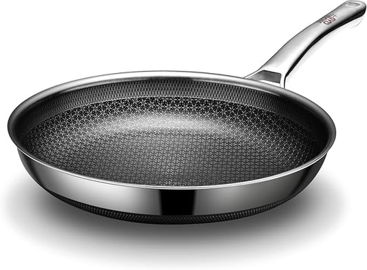 Non Stick Frying Pans, 12-inch, Hybrid Frying Pans Nonstick,non stick Skillets Stainless Steel, Dishwasher & Oven-Safe, Induction Compatible Cooking Pan, PFOA Free Cookware