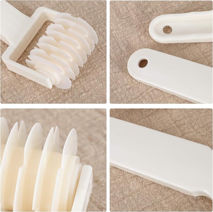 Lamoutor 2Pcs Lattice Roller Cutter Pastry Cutter Roller DIY Baking Tool for Dought Cookie Pie Pizza Bread Pastry - Image 4