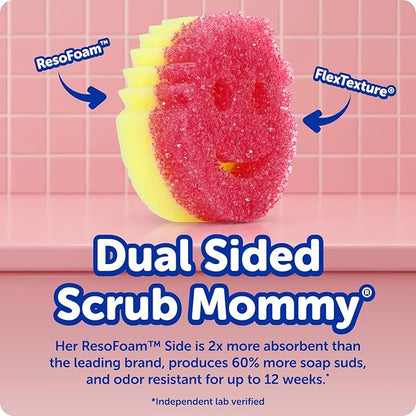 Scrub Daddy Original (4) + Scrub Mommy Kitchen Sponges (4) - Scratch-Free Dish Scrubber - Multipurpose Kitchen Cleaning Sponges - BPA Free Polymer Foam - Stain & Odor Resistant (8 Pack) - Image 2