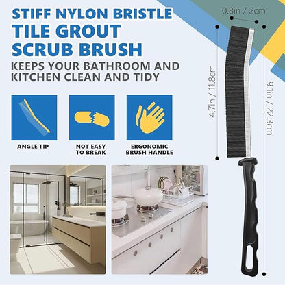 Crevice Cleaning Brush Set (12 Pack) – Hard Bristle Gap Cleaning Tool for Window Tracks, Grout & Bathroom Corners – Thin Deep Cleaning Brush for Kitchen Sink, Sliding Door Tracks & Tight Spaces - Image 6